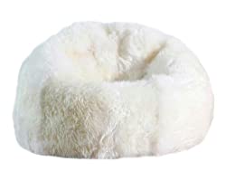 Soft and luxurious sheepskin bean bags designed and carefully crafted to add an element of eye-catching natural texture to your home. Wrap yourself in softness with this luxurious sheepskin bean bag chair. This large bean bag chair is the perfect size for one adult.