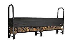 Adjustable Cover: Two-way adjustable polyester cover slides up and down to fit the height of the wood stack. Cover adjusts to fit split wood up to 24 inches in length
Fire Wood Rack Outdoor Capacity: Holds 2/5 cord of wood and up to 2200 pounds
Keep Your Logs Dry: Rack keeps firewood off of the ground- eliminating bugs, mold growth, and wood rot
Log Rack Assembly - Ships in one box: All steel frame rack with black powder coat finish that can be assembled in minutes with a 1/2" wrench
Open Air Design: Increased air flow is achieved through the half cover design. Keeps top levels of fire wood dry while providing ventilation to accelerate seasoning
Assembled Dimensions: 15.5"" W x 96.2"" D x 46.6"" H
Total Weight: 37 lbs.
Warranty: Includes a 1 year limited warranty