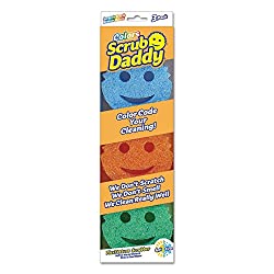Scrub Daddy® 3-Piece Color Sponges Set Perfect for all cleaning tasks, the Scrub Daddy Color Sponges feature three different colored sponges that clean easily and won't hold any debris. These sponges will not scratch any type of surface and rinse clean so it will not retain any foul odors.